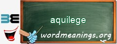 WordMeaning blackboard for aquilege